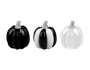 Halloween Monochrome Pumpkin Decoration (9cm)