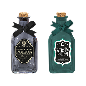 Halloween Glass Decorative Potion Bottles