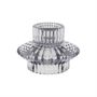 Imogen Dual Candle Holder - Clear - 8 x H5cm