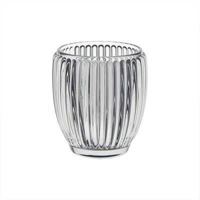 Harriott Tea Light Holder - Clear - 8.5 x 9.5cm 