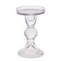 Zara Pillar Candle Holder - Clear - 8.3 x H12cm 