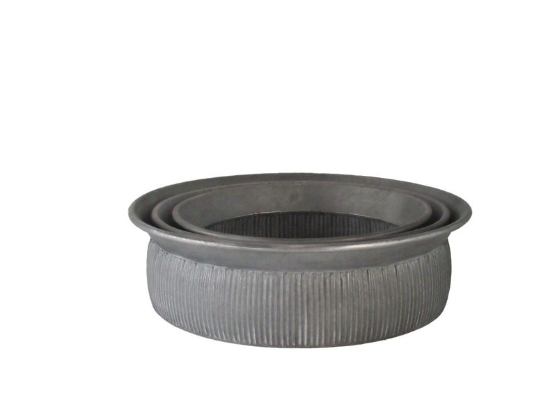 Creation Legacy Zinc Planters x 3 