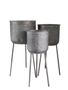 Creation Legacy Zinc Planters on Stand x3