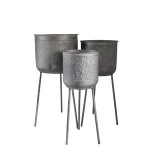Creation Legacy Zinc Planters on Stand x3