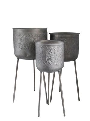 Creation Legacy Zinc Planters on Stand x3