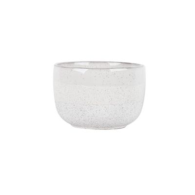 Hortus Home Bordeaux Stoneware Pot  - White - Dia 17.5 x H12cm