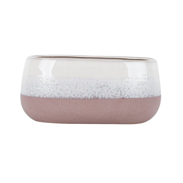 Hortus Home Bordeaux Stoneware Pot  - Pink - Dia 17 x H12cm