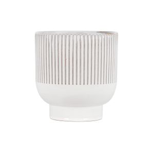 Hortus Home Toulon Stoneware Pot - Cream - Dia 20 x H21cm