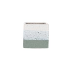 Hortus Home Bordeaux Stoneware Cube - Green - W12.5 x H12.5cm