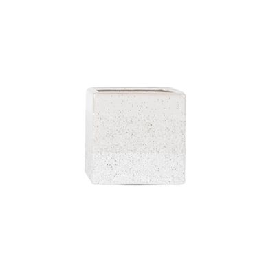 Hortus Home Bordeaux Stoneware Cube - White - W12.5 x H12.5cm