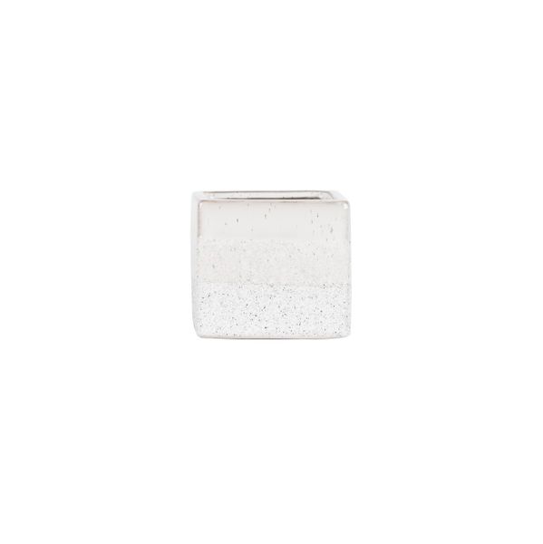 Hortus Home Bordeaux Stoneware Cube - White - W10 x H9cm