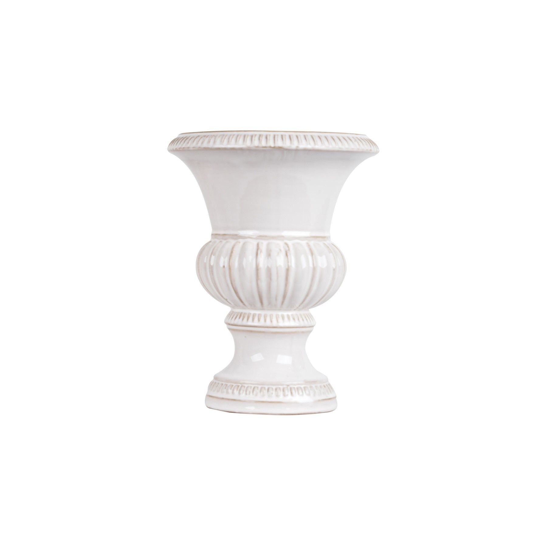 Hortus Home Montpellier Urn - Cream - Dia 19 x H25.5cm
