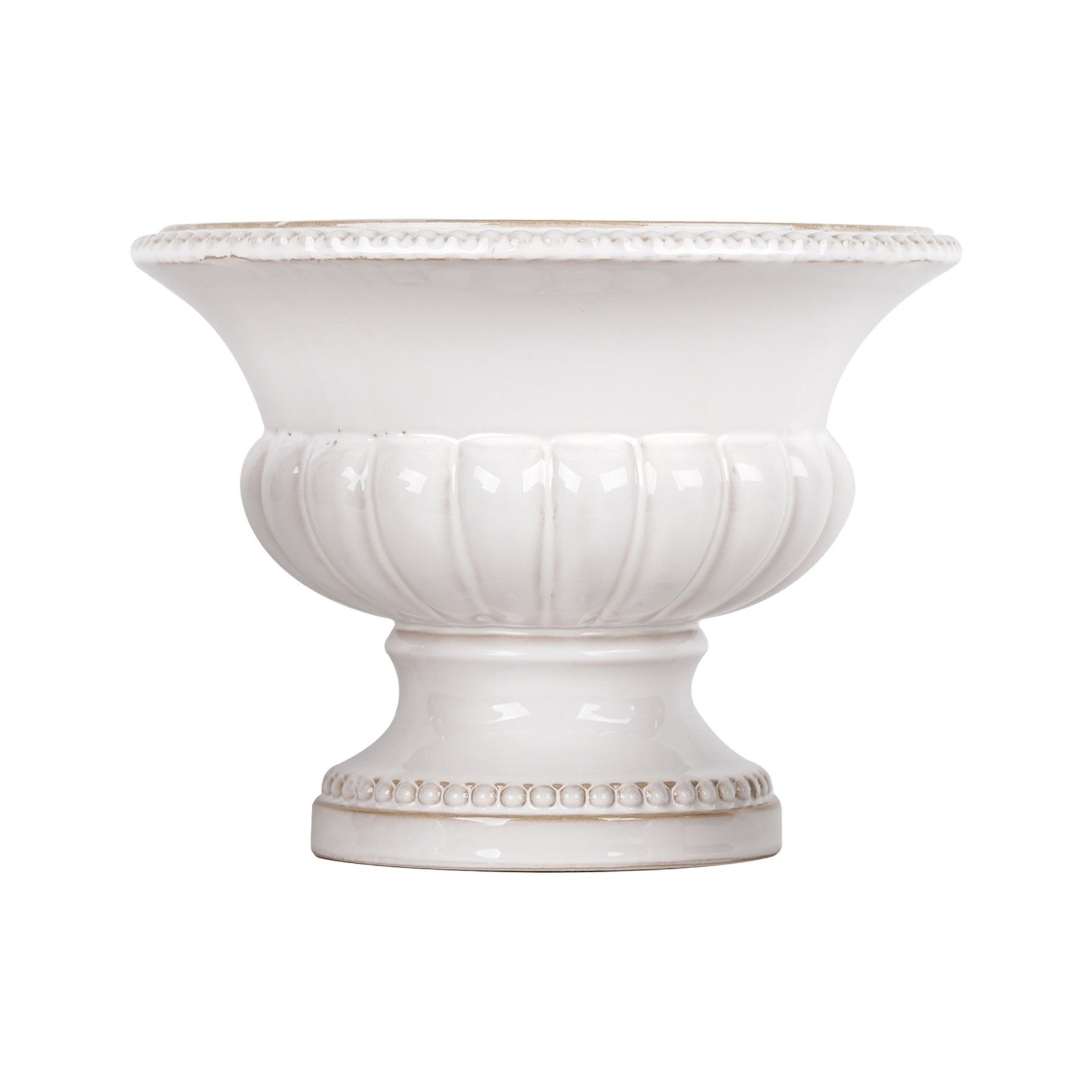 Hortus Home Montpellier Urn - Cream - Dia 25 x H19.3cm