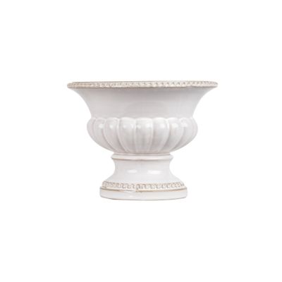Hortus Home Montpellier Urn - Cream - Dia 20.8 x H16.5cm