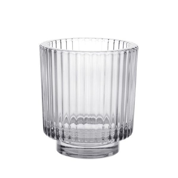 Margot Tea Light Holder - Clear - 9 x 10cm