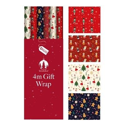 Assorted Christmas Wrapping Paper (4m)