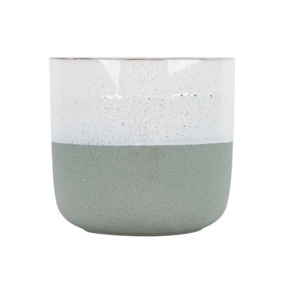 Hortus Home Bordeaux Stoneware Pot  - Green - Dia 24 x H22cm