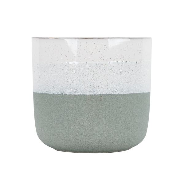 Hortus Home Bordeaux Stoneware Pot  - Green - Dia 24 x H22cm