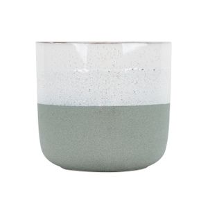Hortus Home Bordeaux Stoneware Pot  - Green - Dia 24 x H22cm