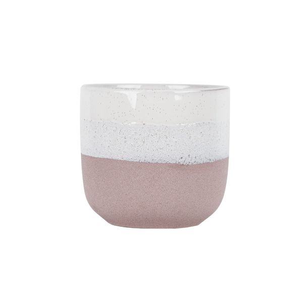 Hortus Home Bordeaux Stoneware Pot  - Pink - Dia 22 x H20cm