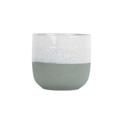 Hortus Home Bordeaux Stoneware Pot  - Green - Dia 22 x H20cm