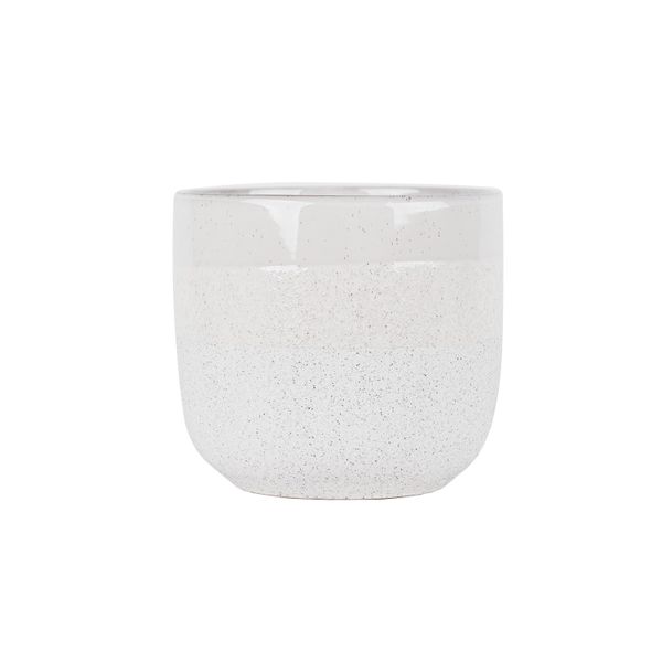 Hortus Home Bordeaux Stoneware Pot  - White - Dia 22 x H20cm