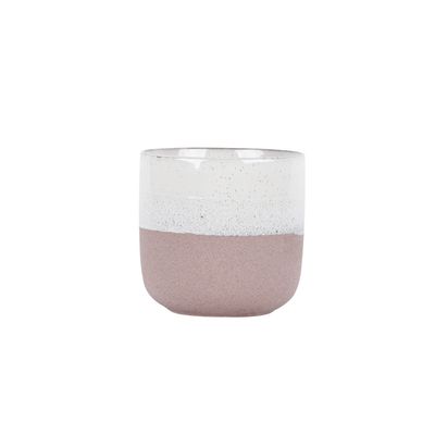 Hortus Home Bordeaux Stoneware Pot  - Pink - Dia 17 x H16.3cm