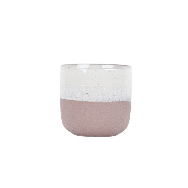 Hortus Home Bordeaux Stoneware Pot  - Pink - Dia 17 x H16.3cm