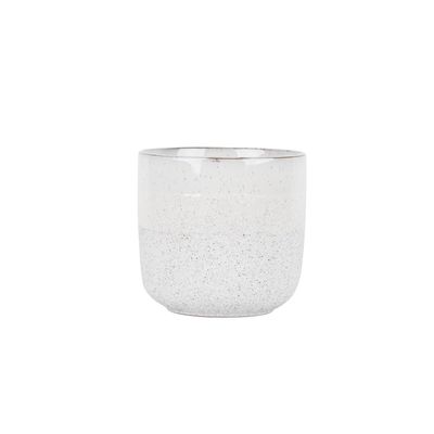 Hortus Home Bordeaux Stoneware Pot  - White - Dia 17 x H16.3cm