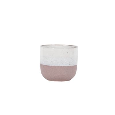 Hortus Home Bordeaux Stoneware Pot  - Pink - Dia 14.5 x H12.5cm