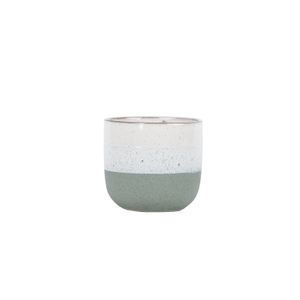 Hortus Home Bordeaux Stoneware Pot  - Green - Dia 14.5 x H12.5cm