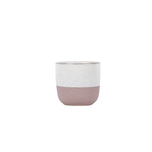 Hortus Home Bordeaux Stoneware Pot  - Pink - Dia 13 x H12cm