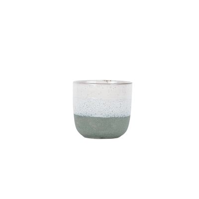 Hortus Home Bordeaux Stoneware Pot  - Green - Dia 13 x H12cm