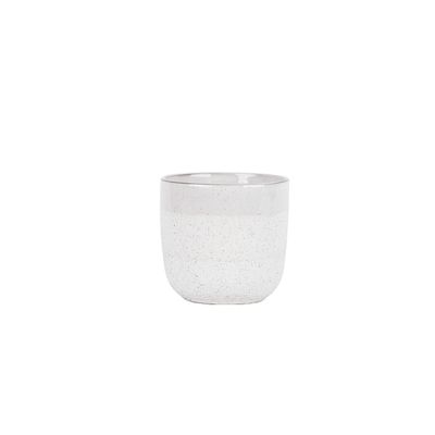 Hortus Home Bordeaux Stoneware Pot  - White - Dia 13 x H12cm