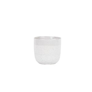 Hortus Home Bordeaux Stoneware Pot  - White - Dia 13 x H12cm