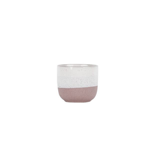 Hortus Home Bordeaux Stoneware Pot  - Pink - Dia 12 x H11cm