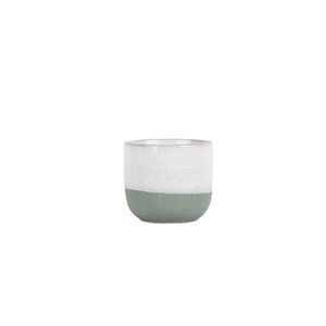 Hortus Home Bordeaux Stoneware Pot  - Green - Dia 12 x H11cm