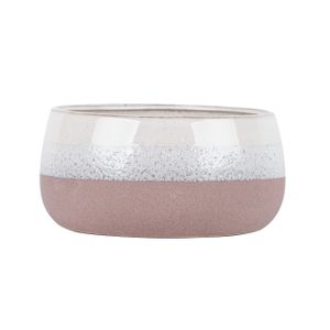 Hortus Home Bordeaux Stoneware Pot  - Pink - Dia 28 x H13cm