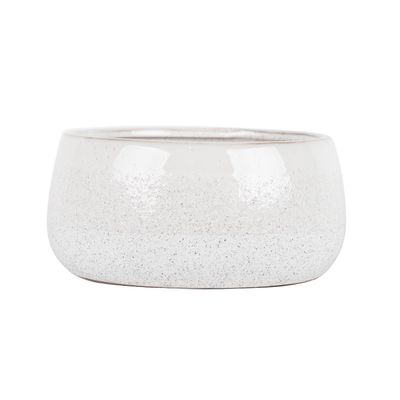 Hortus Home Bordeaux Stoneware Pot  - White - Dia 28 x H13cm
