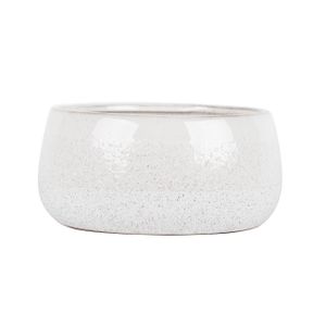 Hortus Home Bordeaux Stoneware Pot  - White - Dia 28 x H13cm