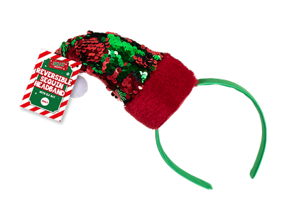 Reversible Sequin Elf Hat Headband