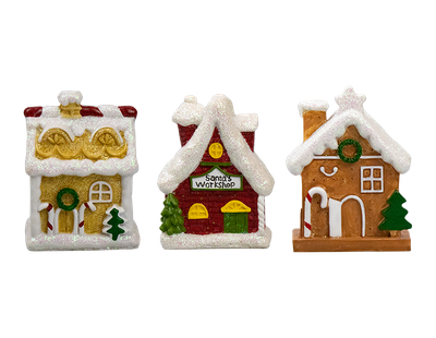 Glittery House Ornaments (Assorted)