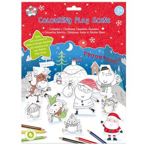 Christmas Colouring Play Scene