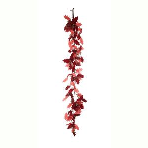 Garland - Holly Leaves - Red/Gold - L182cm