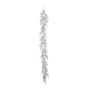 Glitter Leaf Garland - Silver - 183cm