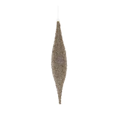 Glitter Drop Hanging Decoration - Gold