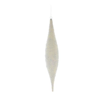 Glitter Drop Hanging Decoration - White