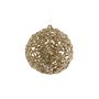 Filigree Glitter Ball Hanging Decoration - Gold - 13cm