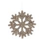 Glitter Sparkly Snowflake Hanging Decoration - Gold