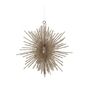 Glitter Firework Hanging Decoration - Gold - 15cm